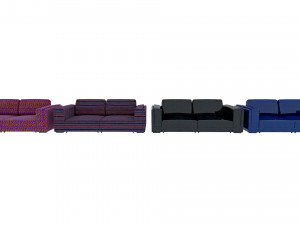 sofa sorrento in four colours 3D Model