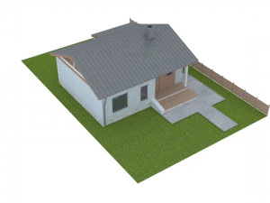huis met &eacute;&eacute;n verdieping 3D Model