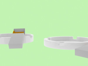 three ashtrays and cigarettes 3D Model