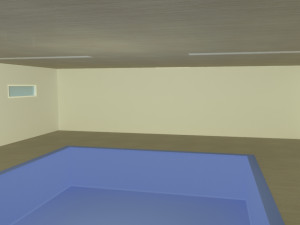 brick house with pool 3D 모델