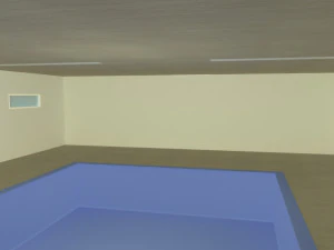 casa de alvenaria com piscina Modelo 3D