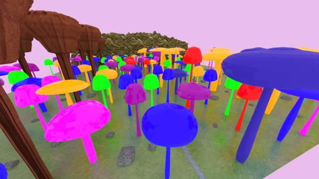 bid mashroom forest Model 3D .c4d .max .obj .3ds .fbx .stl .blend 