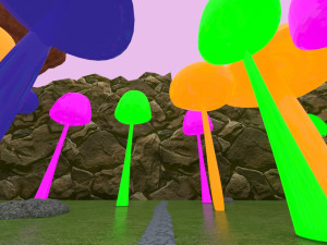 bid mashroom forest Model 3D