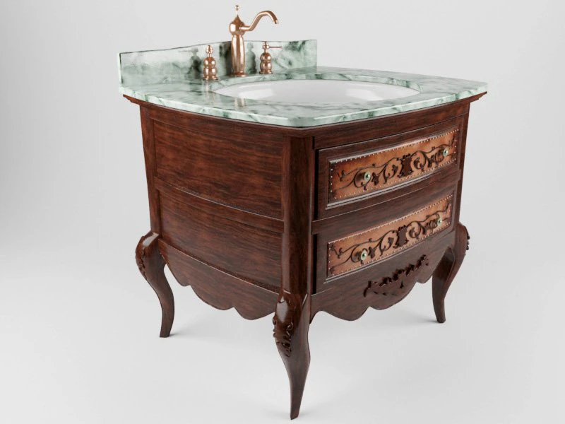 bathroom cabinet 3D Model .c4d .max .obj .3ds .fbx .stl .blend 