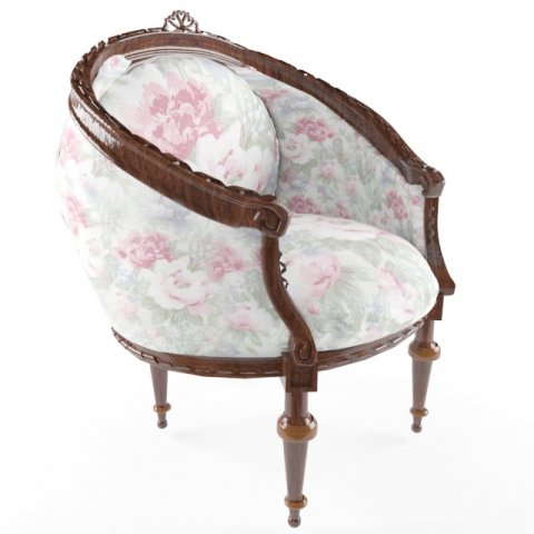 armchair 3D Model .c4d .max .obj .3ds .fbx .stl .blend 
