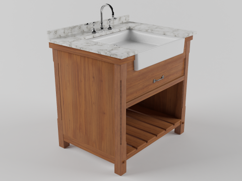 Waschbeckenschrank 3D Modell