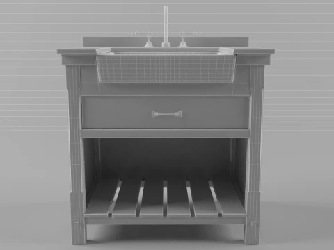 Sink cabinet 3D Model