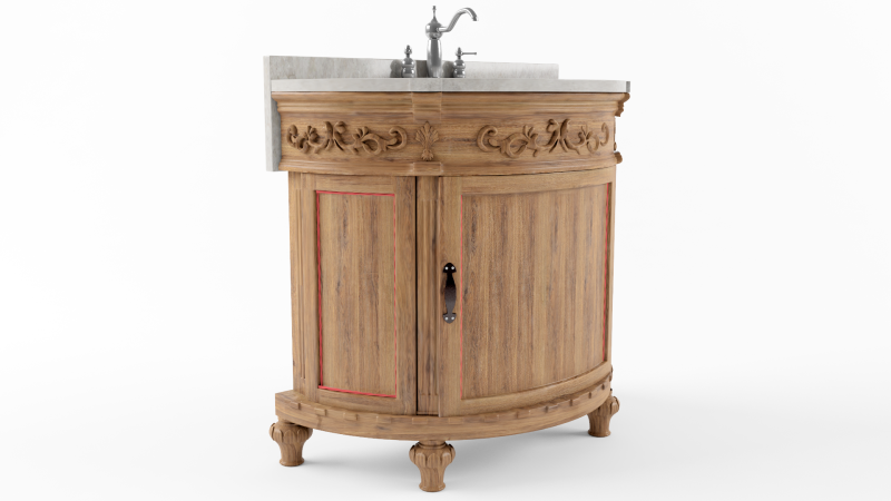 Armário de pia Modelo 3D .c4d .max .obj .3ds .fbx .stl .blend 