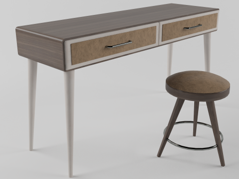 escritorio de estudio Modelo 3D