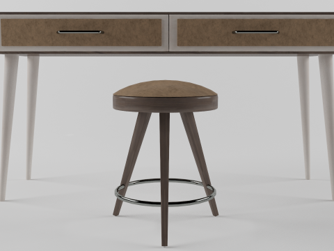 escritorio de estudio Modelo 3D