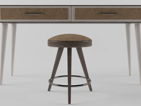 Study desk 3D Model