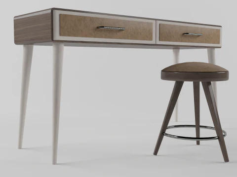 Study desk 3D Model