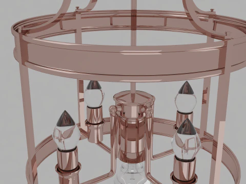 Coper lighting 3D Model