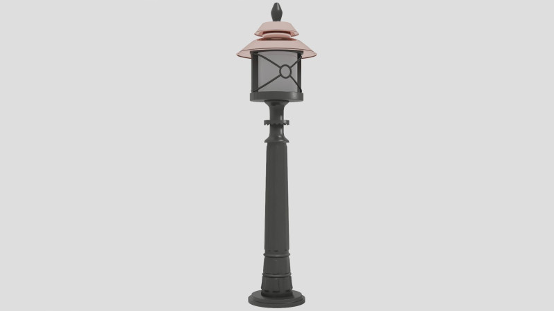 Lampe de jardin Modèle 3D .c4d .max .obj .3ds .fbx .stl .blend 