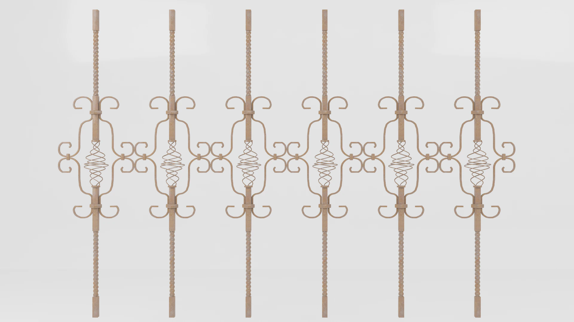Wrought iron 3D Model .c4d .max .obj .3ds .fbx .stl .blend 