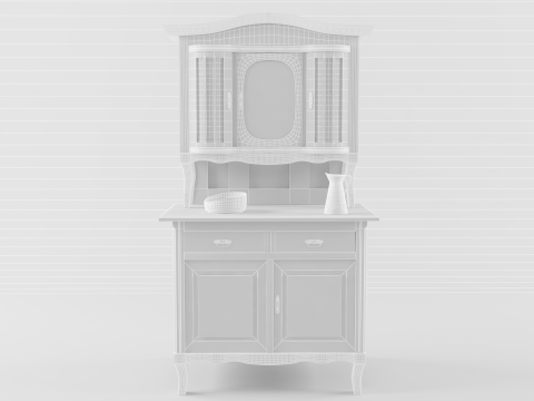 Penyimpanan mutfak lama Model 3D