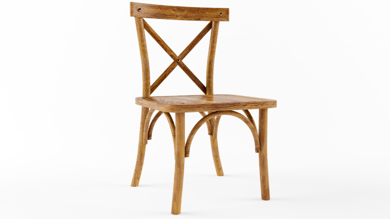 Chaise en bois Modèle 3D .c4d .max .obj .3ds .fbx .stl .blend