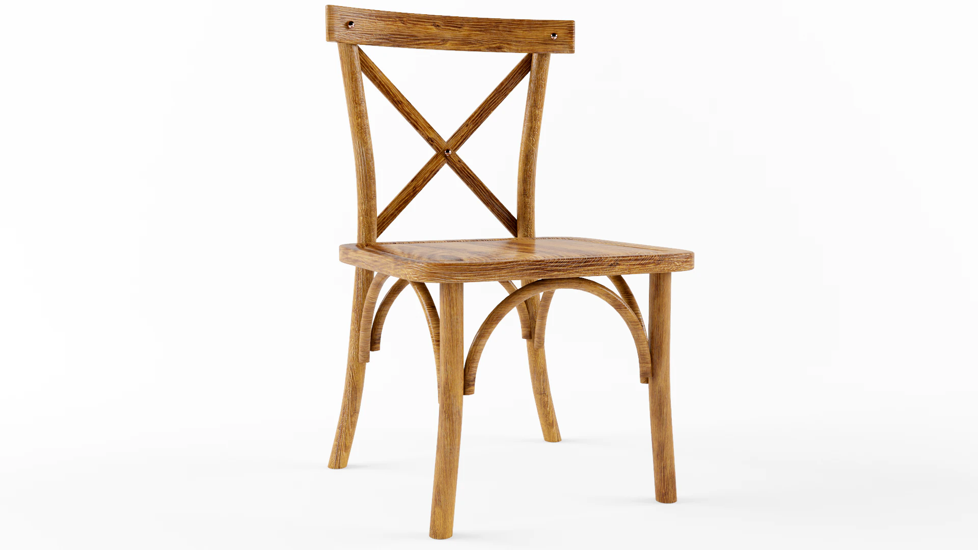 Wooden chair 3D Model .c4d .max .obj .3ds .fbx .stl .blend 