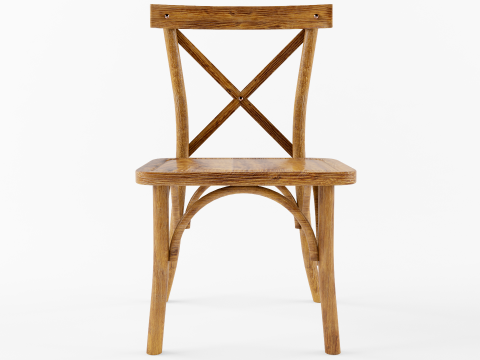 Chaise en bois Modèle 3D