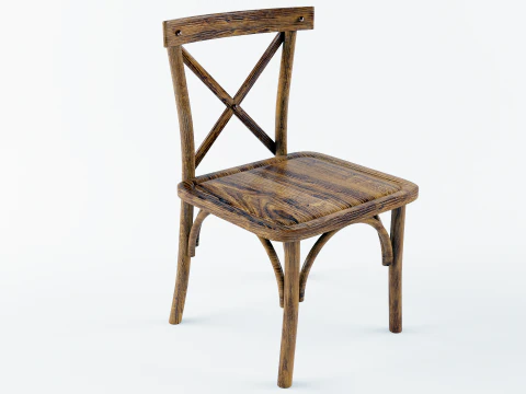 Wooden chair 3D Model
