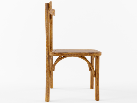 Chaise en bois Modèle 3D