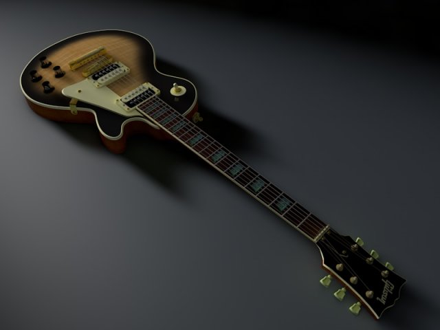 gibson les paul 3Dモデル .c4d .max .obj .3ds .fbx .stl .blend 