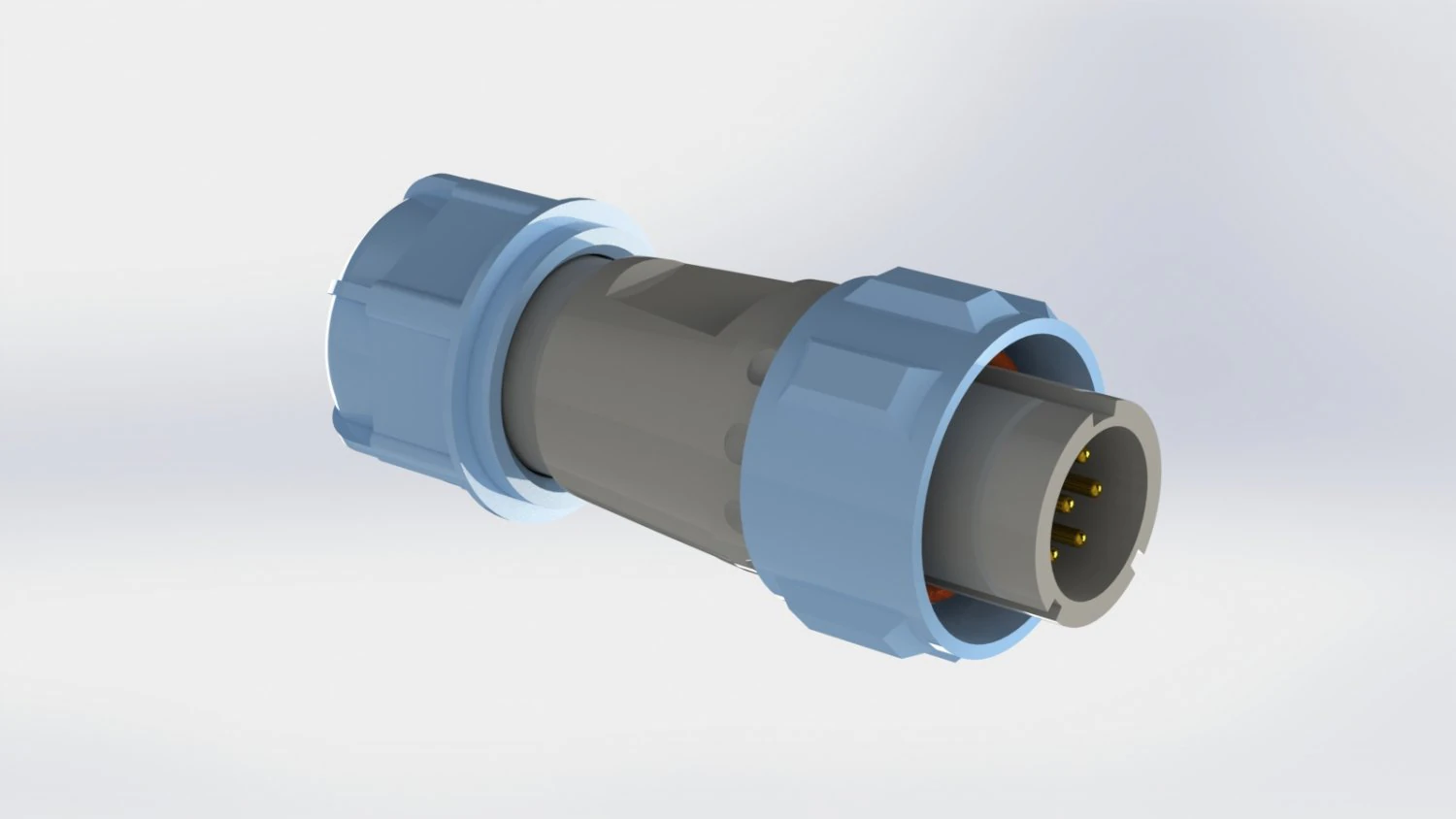 weipu sp1310-7pin plug 3D Model .c4d .max .obj .3ds .fbx .stl .blend 