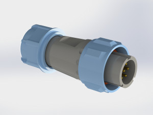 weipu sp1310-7pin plug 3D 模型