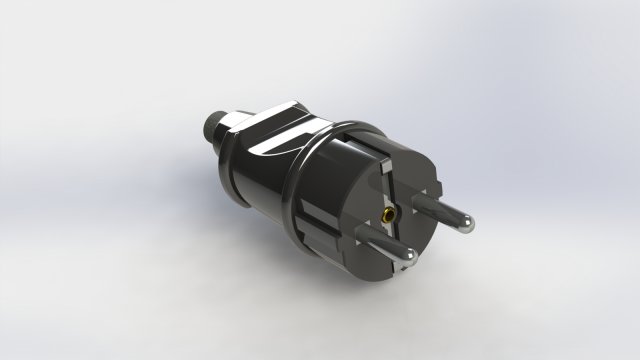 electrical plug euro 3D 模型 .c4d .max .obj .3ds .fbx .stl .blend 