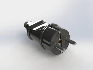 電気プラグユーロ 3Dモデル