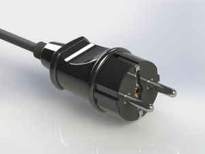 electrical plug euro 3D 模型
