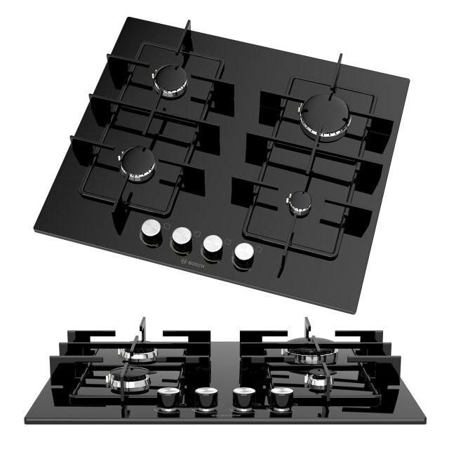 cooking hobs bosch ppp616b81e 3D Модель .c4d .max .obj .3ds .fbx .stl .blend 