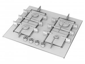 piani cottura bosch ppp616b81e Modello 3D