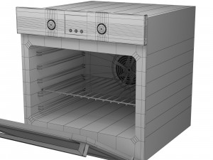 oven zanussi zop53792xk Modello 3D
