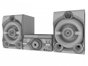 audio system sony mhc-m60d Modello 3D