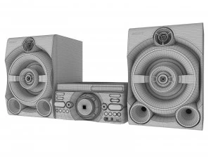 audio system sony mhc-m60d 3D Model