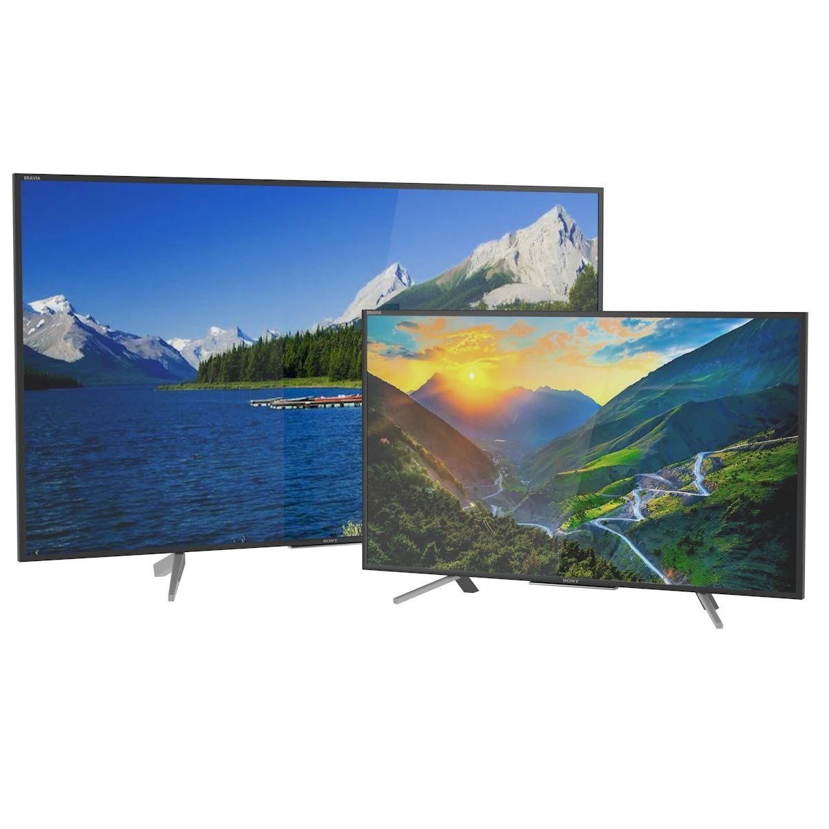 tv sony 75 and 50 inch 3D Model .c4d .max .obj .3ds .fbx .stl .blend 