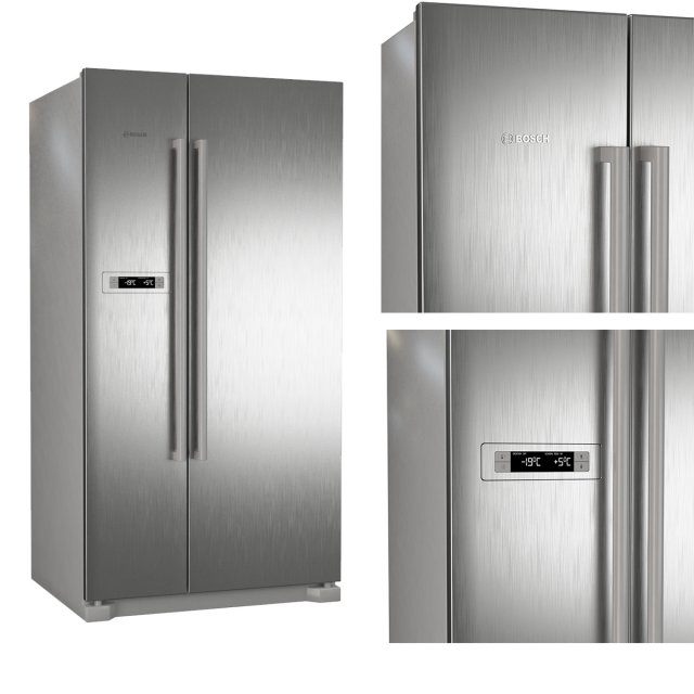 refrigerator bosch kan90vi20r Modèle 3D .c4d .max .obj .3ds .fbx .stl .blend 