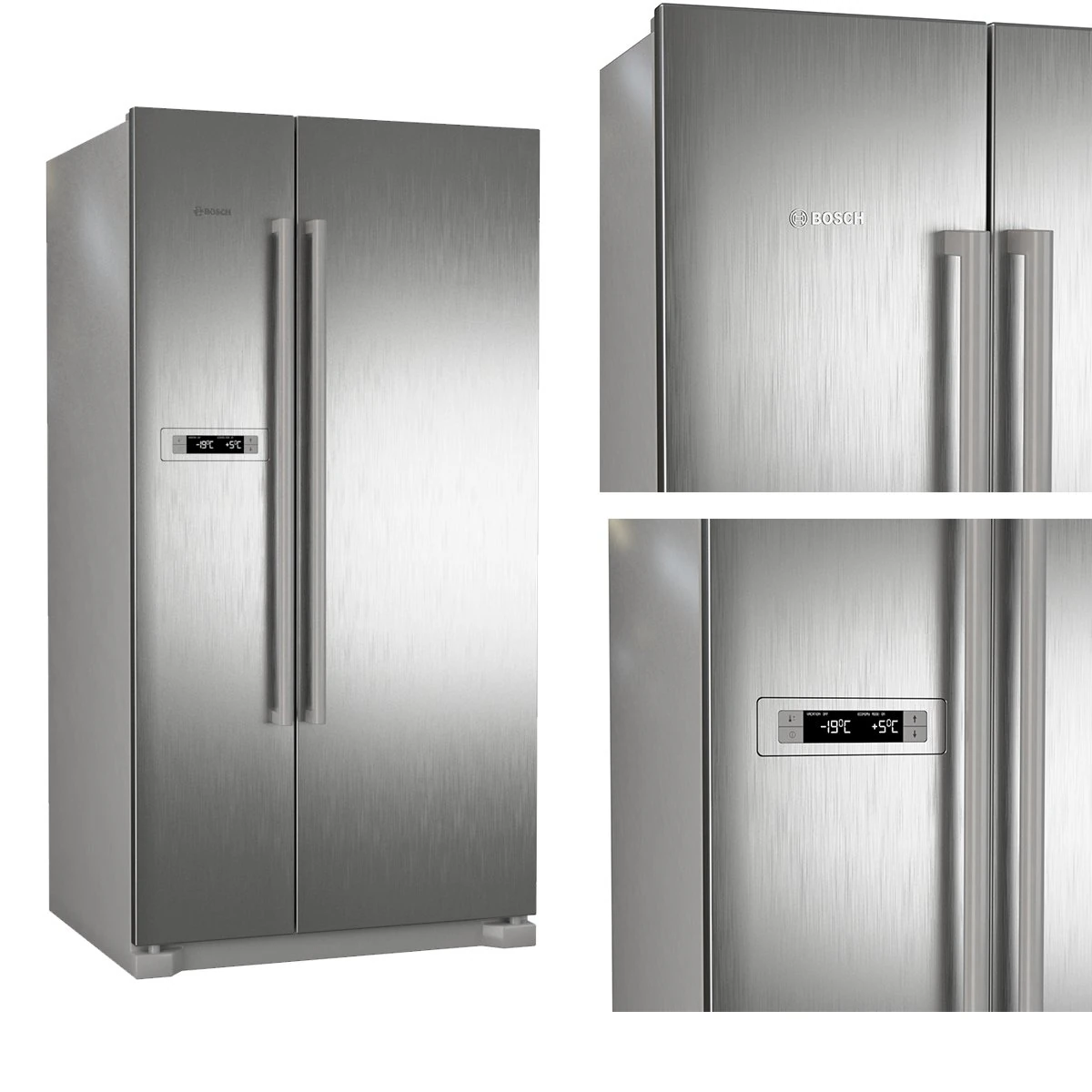 refrigerator bosch kan90vi20r 3D Model .c4d .max .obj .3ds .fbx .stl .blend