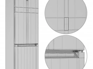 refrigerator indesit df 5200 w 3D Model