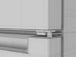 refrigerator indesit df 5200 w opening 3D Model
