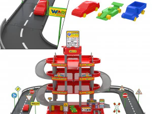 trampoliere di parcheggio giocattolo Modello 3D