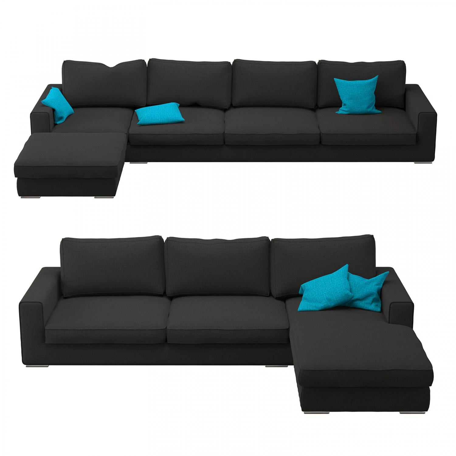 sectional sofas 3D Model .c4d .max .obj .3ds .fbx .stl .blend 