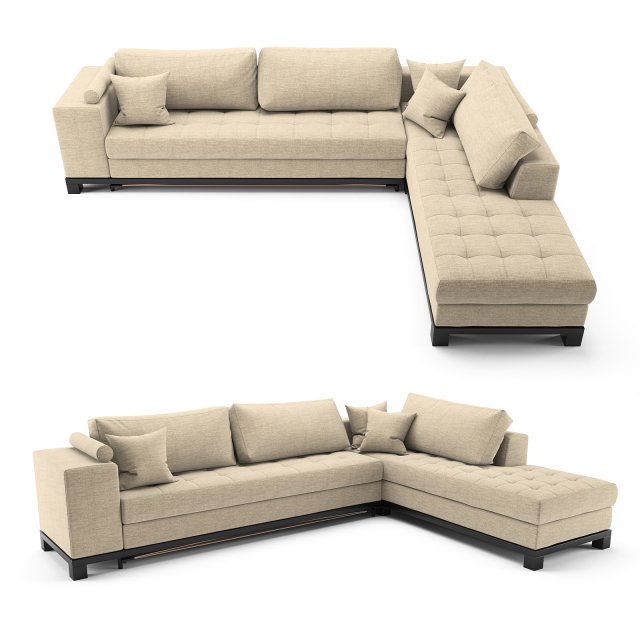 corner sofa ikea nogersund 3D मॉडल .c4d .max .obj .3ds .fbx .stl .blend 
