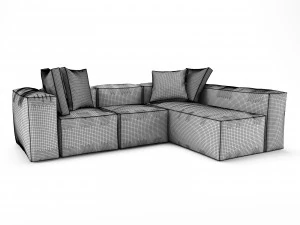 コーナーソファロフト 3Dモデル