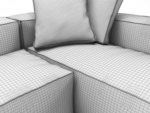 corner sofa loft 3D Model