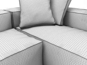 コーナーソファロフト 3Dモデル