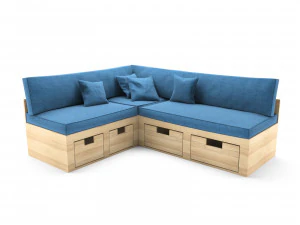 sof&aacute; esquinero para cocina Modelo 3D