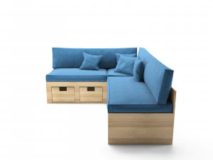 sof&aacute; esquinero para cocina Modelo 3D