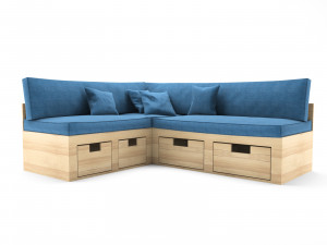 corner sofa for kitchen Modelo 3D